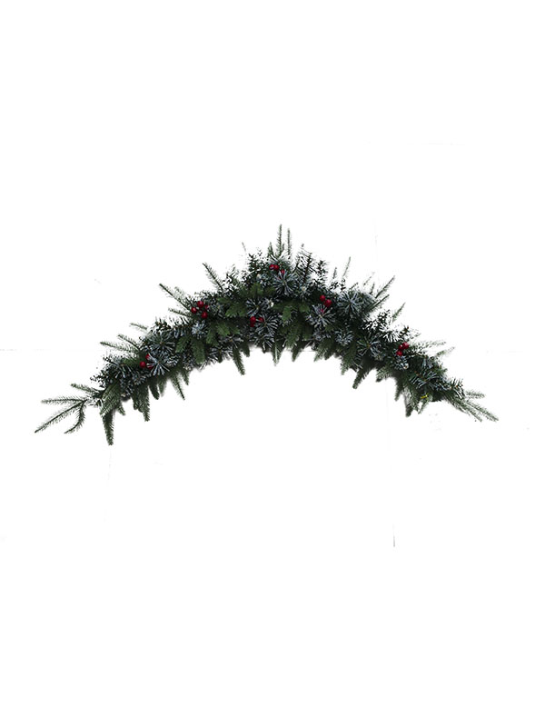 Guirlanda de Natal em formato especial com frutas vermelhas-PE PVC SW