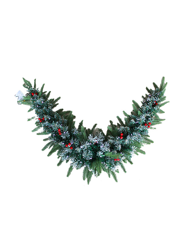 Guirlanda de Natal multicamadas de PE PVC com frutas vermelhas
