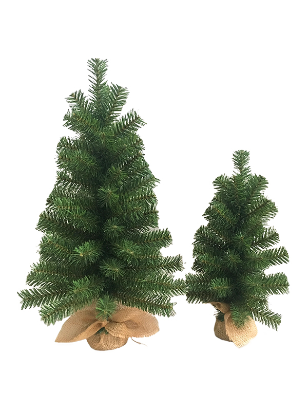 Árvore de Natal de mesa de pé de saco de linho série PVC-60CM