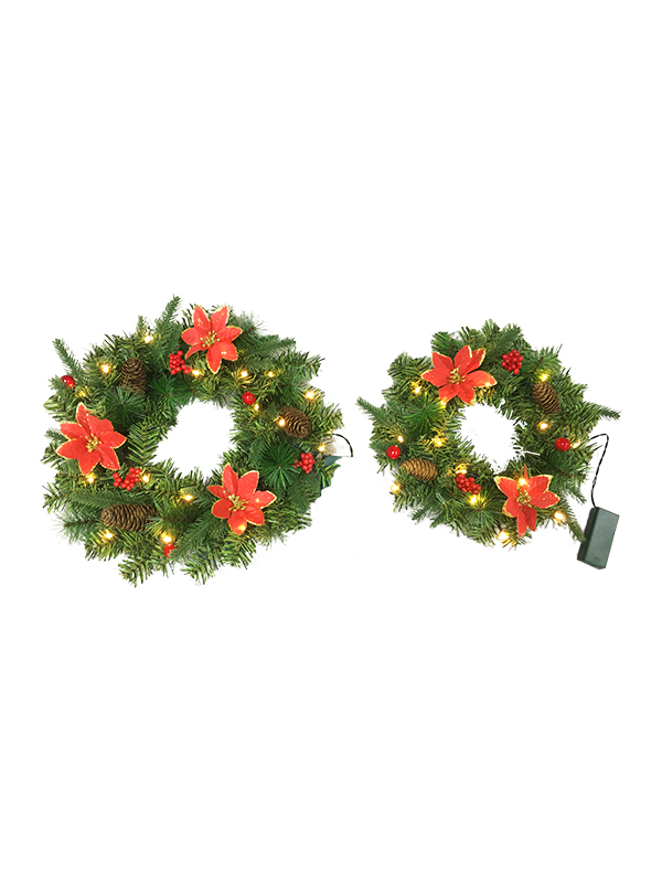 Agulha de pinho em PVC PE Series-38CM Guirlanda de Natal mais decorações