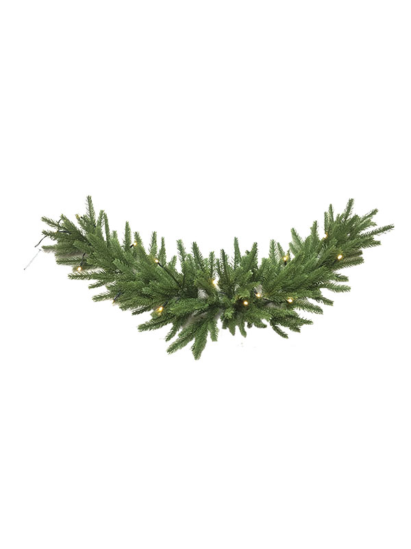 Guirlanda de Natal de vime curvado PE Series-90CM